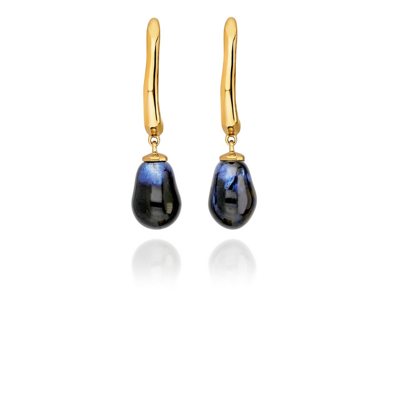 Hook earrings with drops, Cosmos