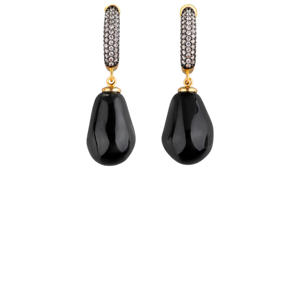 ALTER HALF MOON EARRINGS WITH DROPS